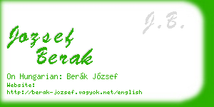 jozsef berak business card